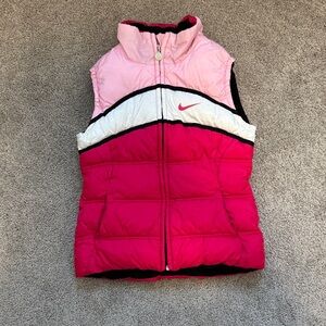 Nike Kids Two-Tone Pink Puffer Vest